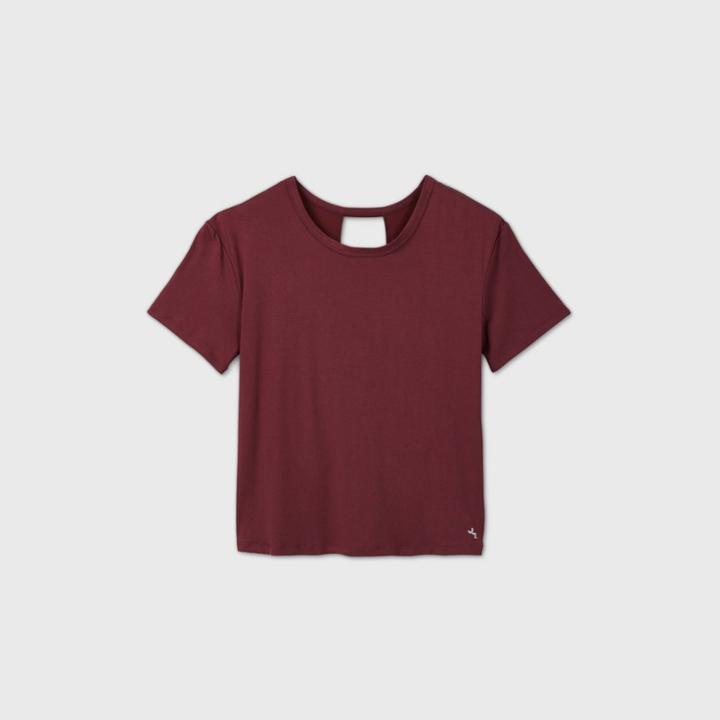 Women's Short Sleeve Top With Keyhole Back - Joylab Port