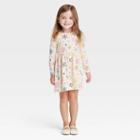 Toddler Girls' Long Sleeve Snowflake Dress - Cat & Jack Cream