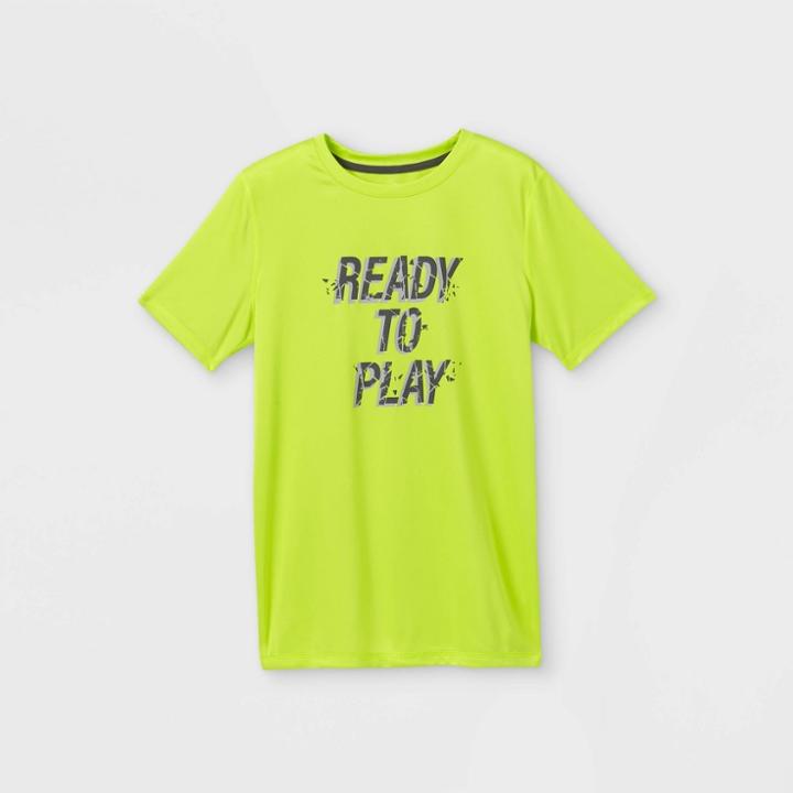 Boys' Short Sleeve 'ready To Play' Graphic T-shirt - All In Motion Green