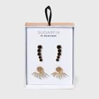 Sugarfix By Baublebar Druzy Ear Jacket And Crawler Set 2pc - Black/gold