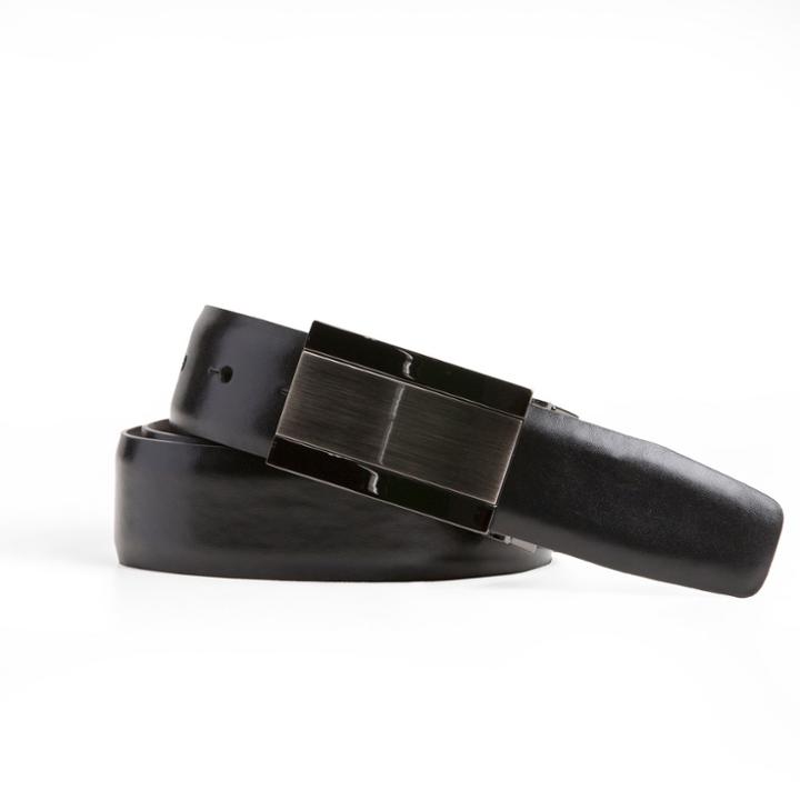 Swiss Gear Men's Reversible Solid Belt Buckle - Black Xl, Black Brown