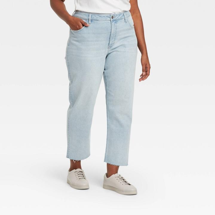 Women's Plus Size High-rise Straight Jeans - Ava & Viv