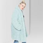Women's Plus Size Sherpa Jacket - Wild Fable Mint (green)