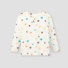 Toddler Boys' Ribbed Printed Long Sleeve Henley Shirt - Art Class Cream