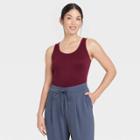 Women's Seamless Slim Fit Tank Top - A New Day Burgundy