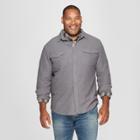 Men's Tall Knit Utility Button-down Shirt - Goodfellow & Co Thundering Gray
