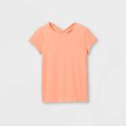 Girls' Short Sleeve Gym T-shirt - All In Motion Peachy Pink