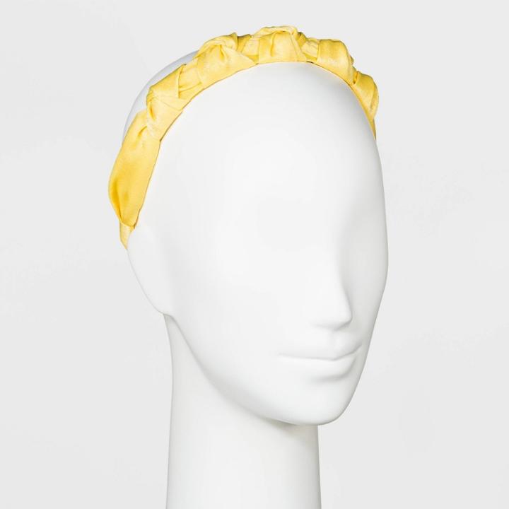 Hammered Satin With 5 Knot Headband - A New Day Yellow