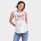 Americana Love Graphic Maternity Tank Top - Isabel Maternity By Ingrid & Isabel White