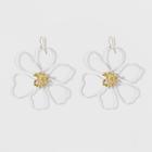 Sugarfix By Baublebar Wire Flower Drop Earrings - White, Women's