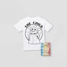 Kids' Star Wars The Child Baby Yoda Short Sleeve Graphic T-shirt With Tie-dye Kit - White