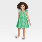 Toddler Girls' Floral Dress - Cat & Jack Green