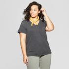 Women's Plus Size Short Sleeve Pocket V-neck T-shirt - Universal Thread Gray
