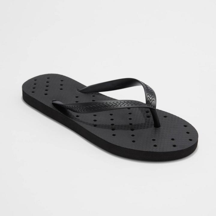 3pk M Shower Shoes Black - Room Essentials