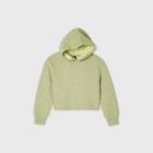 Girls' Fleece Raw Edge Hoodie - Art Class Yellow