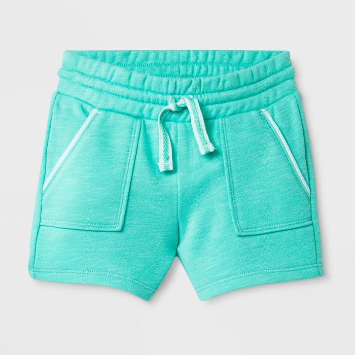 Toddler Girls' Knit Cargo Shorts - Cat & Jack Green