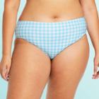 Women's Plus Size Gingham Bikini Bottom - Stoney Clover Lane X Target Blue