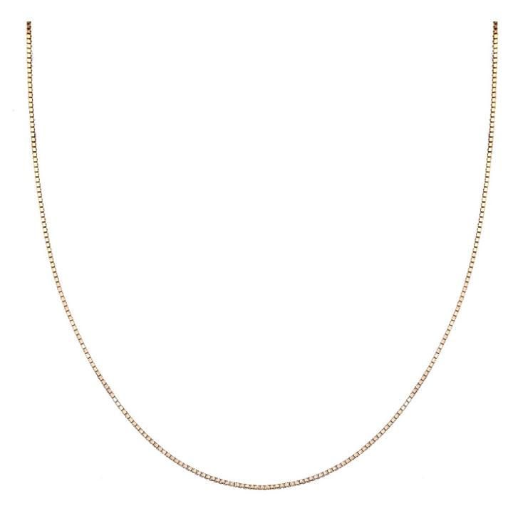 Distributed By Target Women's Box Chain Necklace In Rose Gold Over Sterling Silver - Rose