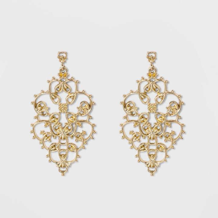 Sugarfix By Baublebar Filigree Drop Earrings - Gold, Women's