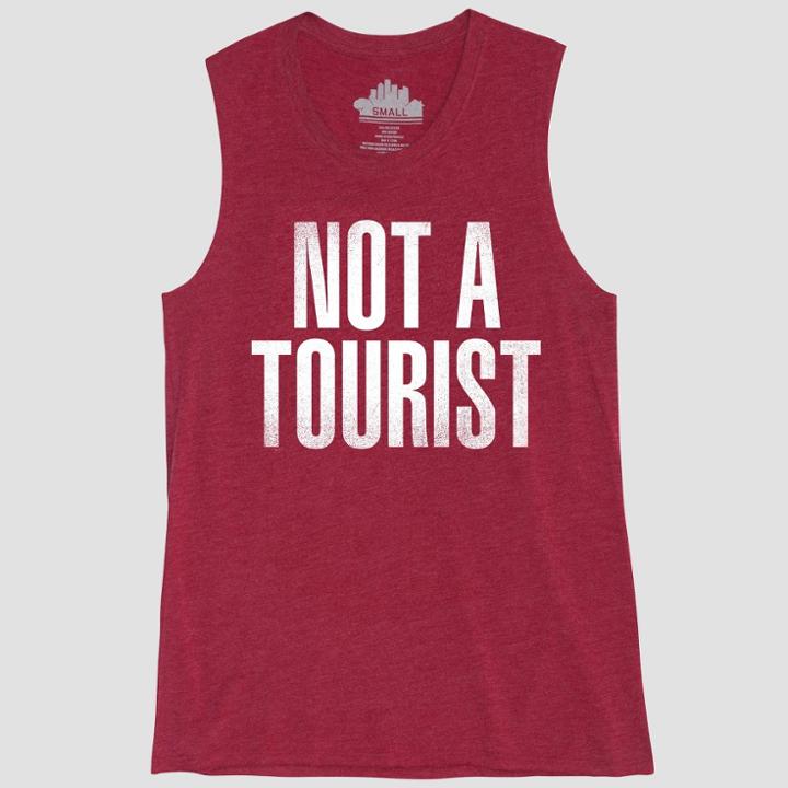 Women's Not A Tourist Graphic Tank Top - Awake Red