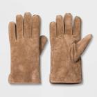Men's Pig Suede Sherpa Lined Gloves - Goodfellow & Co Tan