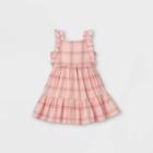 Oshkosh B'gosh Toddler Girls' Tank Plaid Tiered Dress - Pink