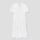 Women's Plus Size Puff 3/4 Sleeve Dress - A New Day White