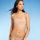 Juniors' Mini Ring Bralette Bikini Top - Xhilaration Beige