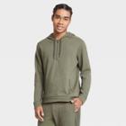 Men's Premium Fleece 1/4 Zip Hoodie - All In Motion Olive Green S, Men's, Size: Small, Green Green