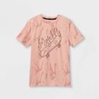 Boys' Flaming Skateboard Graphic Short Sleeve T-shirt - Art Class Pink