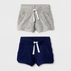 Toddler Girls' 2pk Trouser Shorts - Cat & Jack Navy & Gray