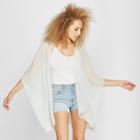 Target Women's Woven Ruana Poncho Sweater - Universal Thread Gray