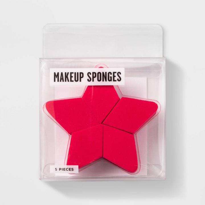 Makeup Sponge Wedge Set - 5 Pc - Target Beauty , Red