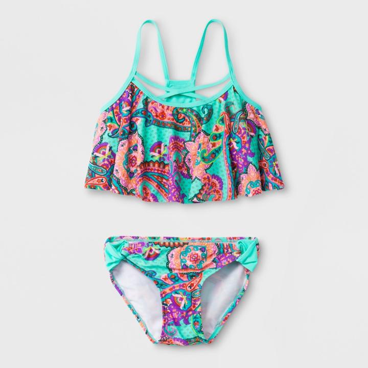 Malibu Dream Girl Girls' Genie Genius Tankini Set - 10,