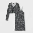 Girls' Dress & Cardigan Set - Art Class Charcoal Gray