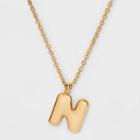 Puffy Initial Charm 'n' Pendant Necklace - Wild Fable Gold