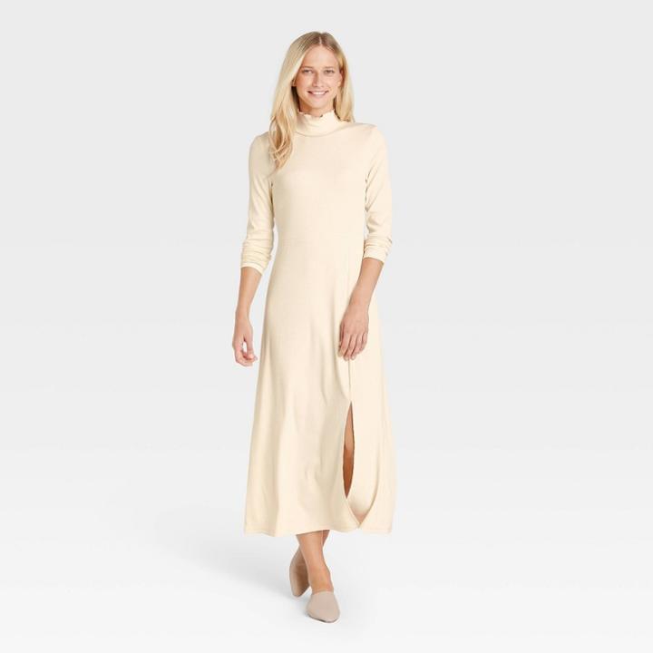 Women's Long Sleeve Dress - Who What Wear Cream
