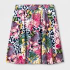 Say What? Girls' Cheetah Floral Skirt - S,