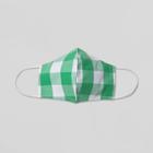 Women's Gingham Print Mask - Who What Wear Green