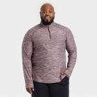 Men's Big & Tall Cozy 1/4 Zip Pullover - All In Motion Berry