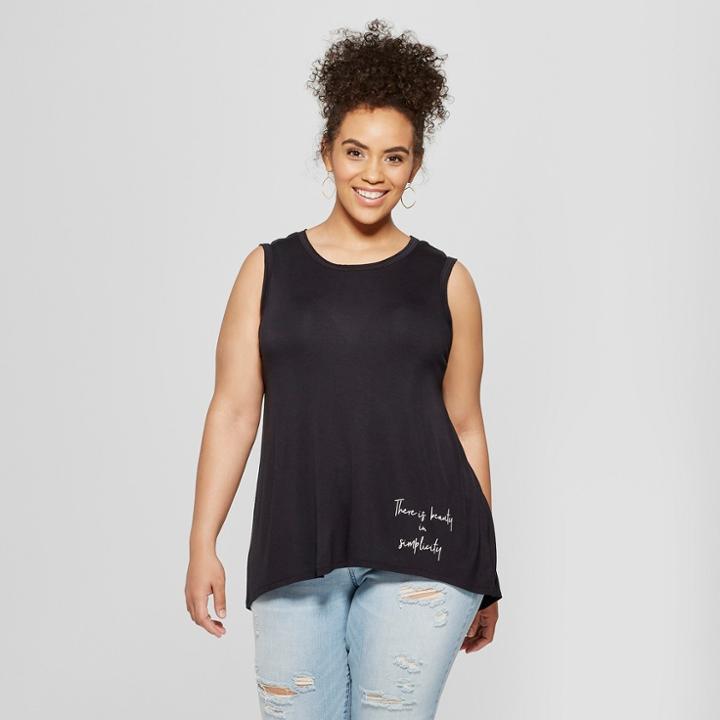 Women's Plus Size Don't Be Like The Rest Of Them Graphic Tank Top - Grayson Threads (juniors') Black