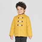 Genuine Kids From Oshkosh Toddler Boys' Long Sleeve Quilted Barn Jacket - Mustard Yellow