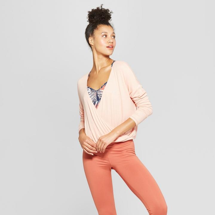 Women's Front To Back Long Sleeve Top - Joylab Dusty Pink