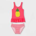 Toddler Girls' Pineapple Print Tankini Set - Cat & Jack Pink