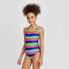 Girls' Rainbow Horizontal Stripe One Piece Swimsuit - Cat & Jack Xs,