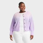 Women's Plus Size Ombre Button-down Cardigan - Universal Thread Light Purple