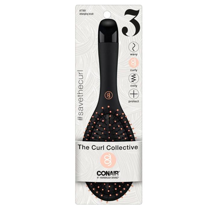 Conair Curl Collective Curly Hair Detangle Cushion Hair Brush
