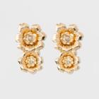 Sugarfix By Baublebar Gilded Flower Stud Earrings - Pearl Gold, Girl's