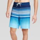 Men's 9 Striped Swim Shorts - Goodfellow & Co Navy Blue