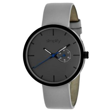 Target Simplify The 3900 Men's Leather Strap Watch - Gray